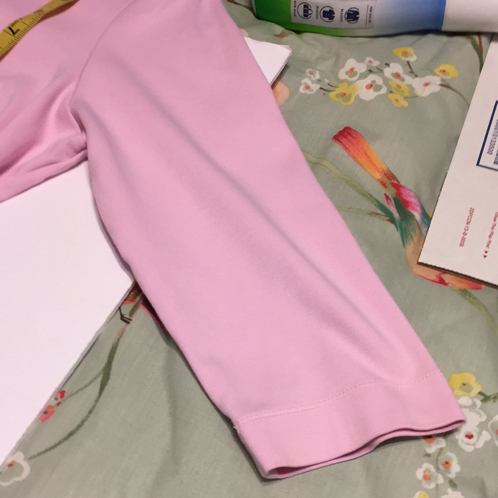LL Bean Pink Boatneck 3/4 Sleeve T-shirt Size Large - Picture 3 of 6